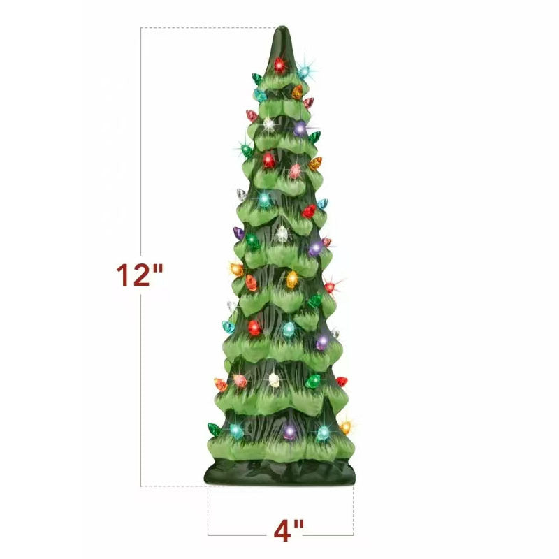 Merrydale - Homemade Ceramic Christmas Tree with LED Lights