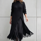 Lunette – Women’s Knitted Cardigan & Lace Camisole Set