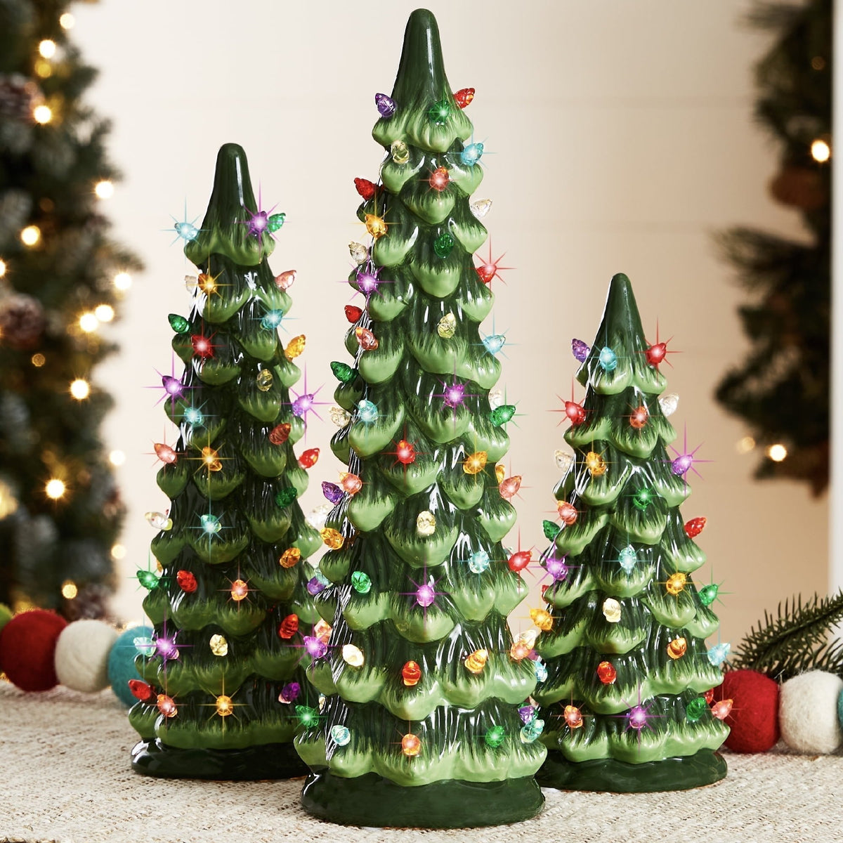 Merrydale - Homemade Ceramic Christmas Tree with LED Lights