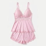 Lunella – Women's Tiered Lace Cami Pajama Set