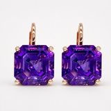 Lunera – Amethyst purple drop earrings, gold finish