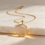 Lunara - Crystal Moon Pendant Necklace