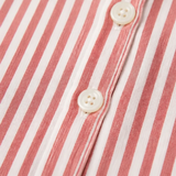Solène – Women's Striped Sailor Collar Blouse with Puff Sleeves