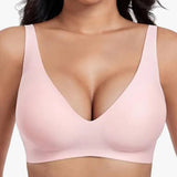 Veluna - Women's Wireless Deep V Lift Bra