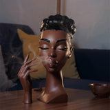 Scentra - Luxury Black Woman Head Incense Sculpture