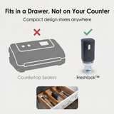 Freshvault – Handheld Vacuum Sealer with 30 Reusable Vacuum Bags (4 Sizes)