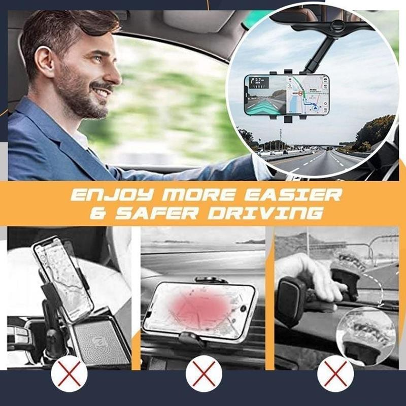 SwivelView - Rotating Car Phone Holder for Safe Navigation