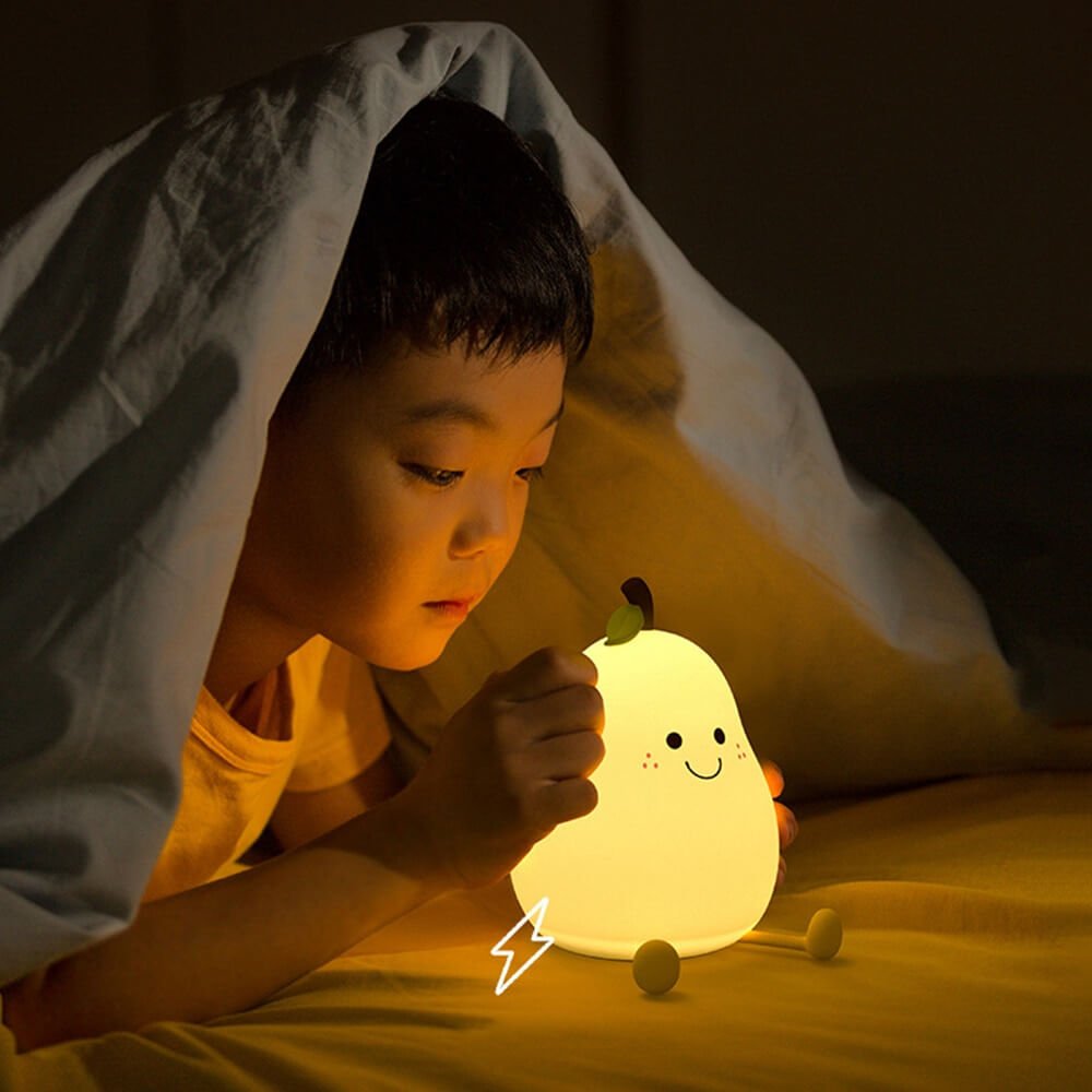 PearGlow - Soft Silicone Night Light Lamp, Pear Shape