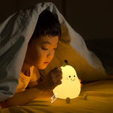 PearGlow - Soft Silicone Night Light Lamp, Pear Shape