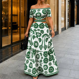 Florena – Off Shoulder Printed Maxi