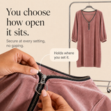 Easona – The Zip-Front Shift Dress That Skims, Not Clings