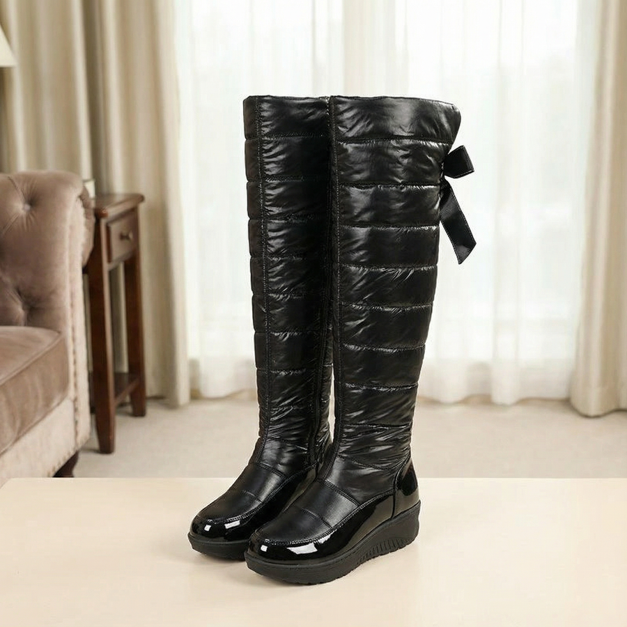 Velura - Women's fleece-lined over-the-knee boots