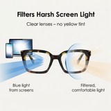 Clarelle – Oversized Tortoiseshell Reading Glasses for Women