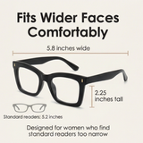 Clarisse – Stylish Oversized Reading Glasses for Women