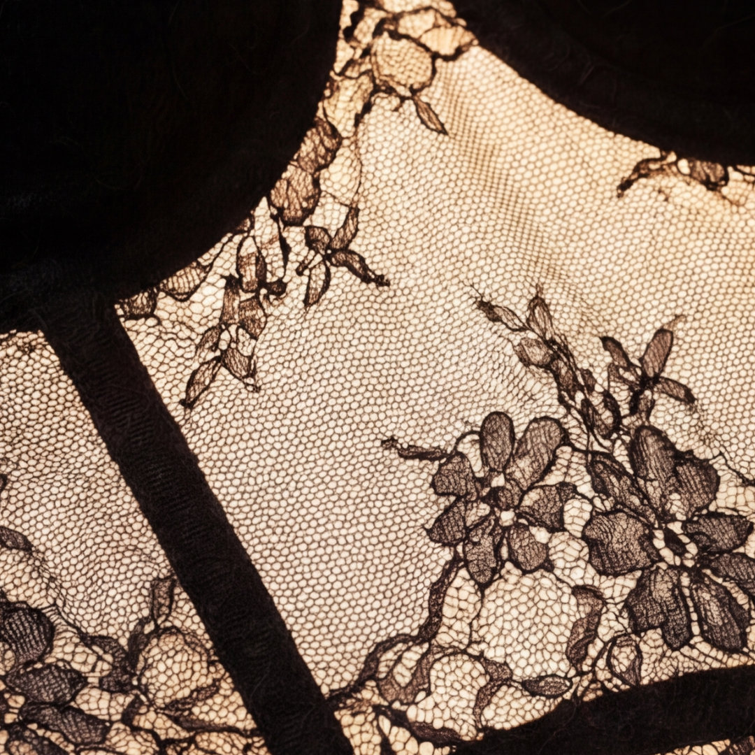 Veloura – Eyelash Lace Corset Set with Garter