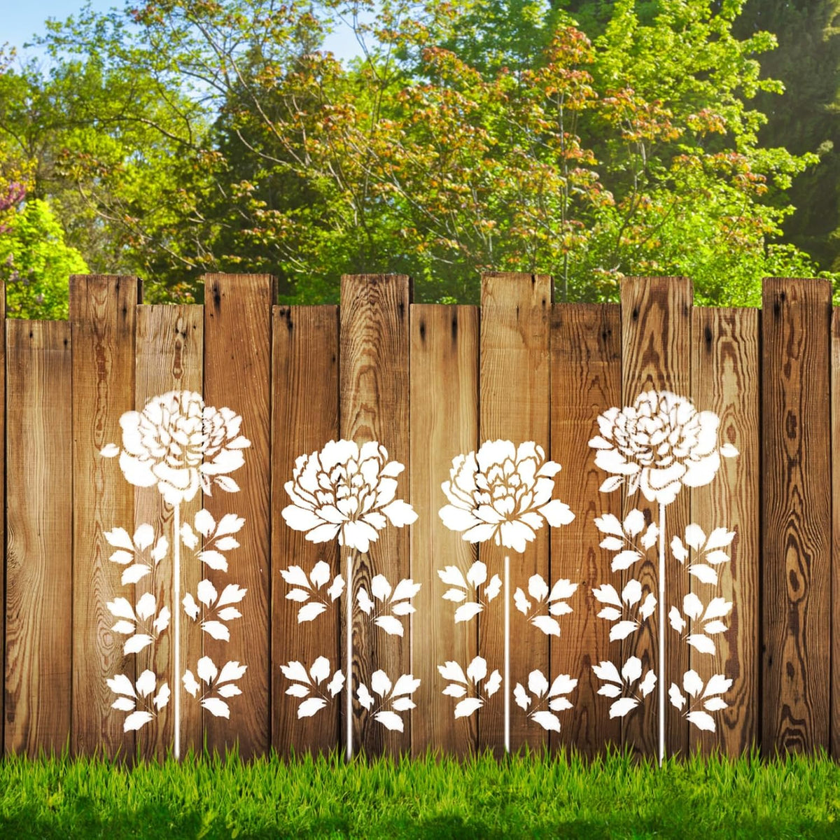 Florenza - Large Flower Stencils for Garden & Home Decor