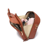 Veletto – Double Pocket PU Leather Crossbody Bag