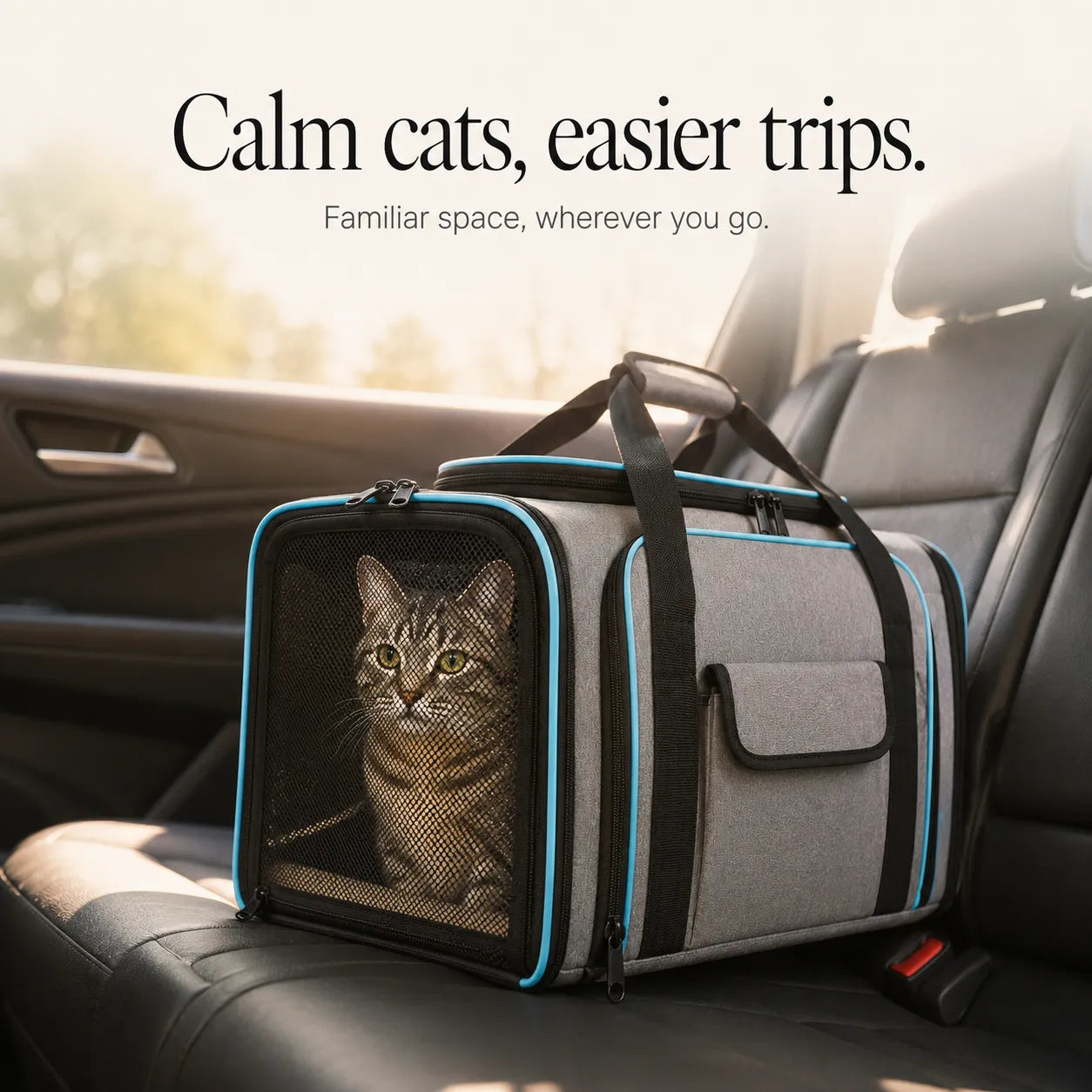 Nestly – Expandable Cat Carrier with Mesh-like Lounge Sides for Travel