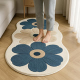 Velveterra - Soft Irregular Flower Pattern Rug
