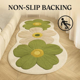 Velveterra - Soft Irregular Flower Pattern Rug