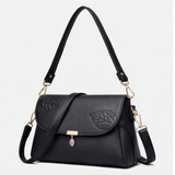 Leafara - Elegant Crossbody Bag with Leaf Detail