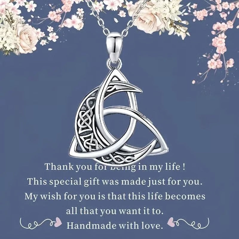 Mythara – Viking Trinity Knot Moon Necklace (1+1 Free)