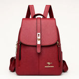 Marabella – Backpack with Twist-Lock Flap and Rose-Gold Hardware