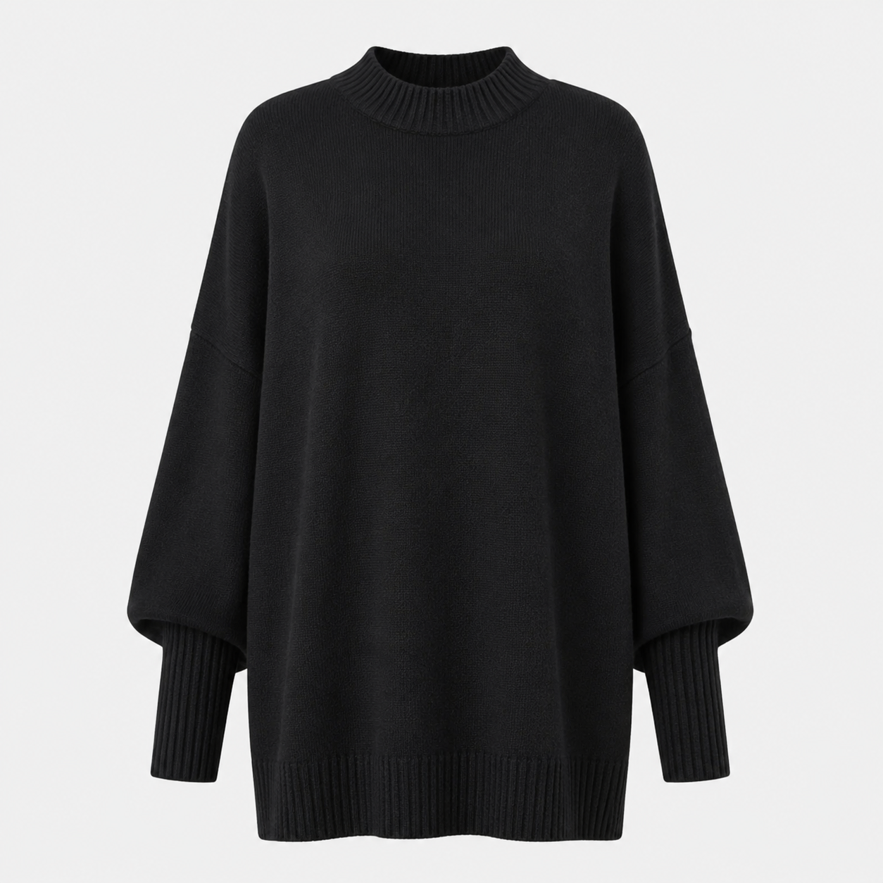 Veluna - Women's Oversized Wool Blend Sweater