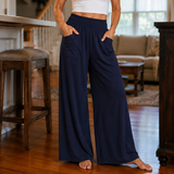 Wearlyn – High Waist Wide Leg Pants with Pockets, Soft Stretch Palazzo Pants for Women