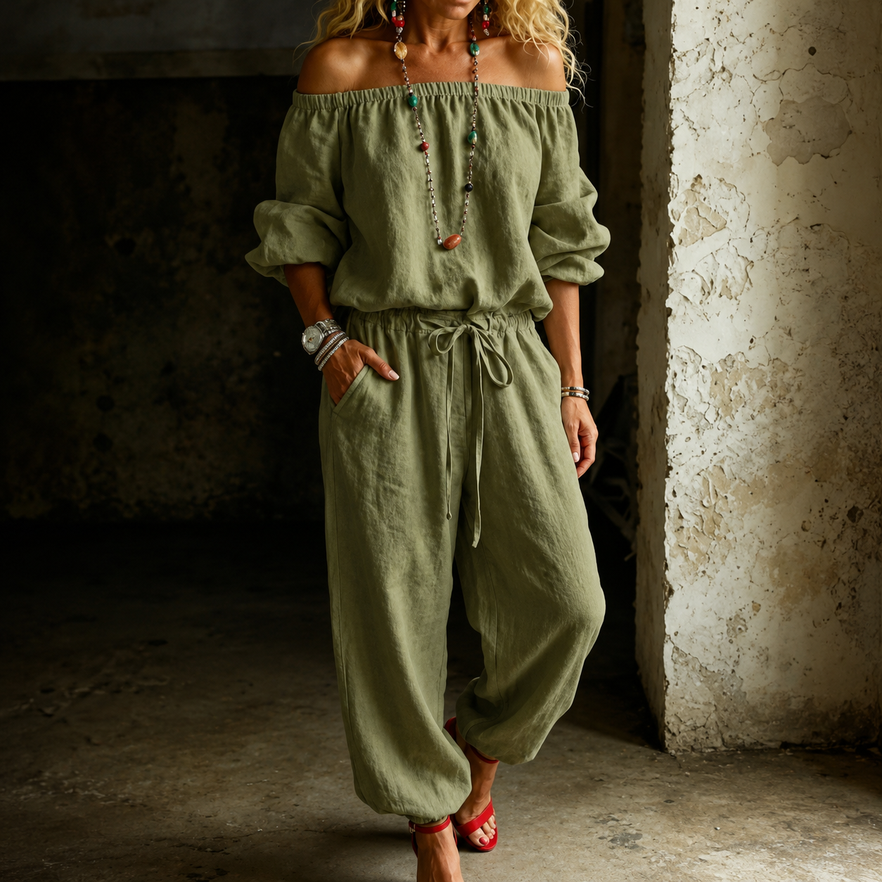 Wearbella – Off-Shoulder Jumpsuit That Skips The Styling