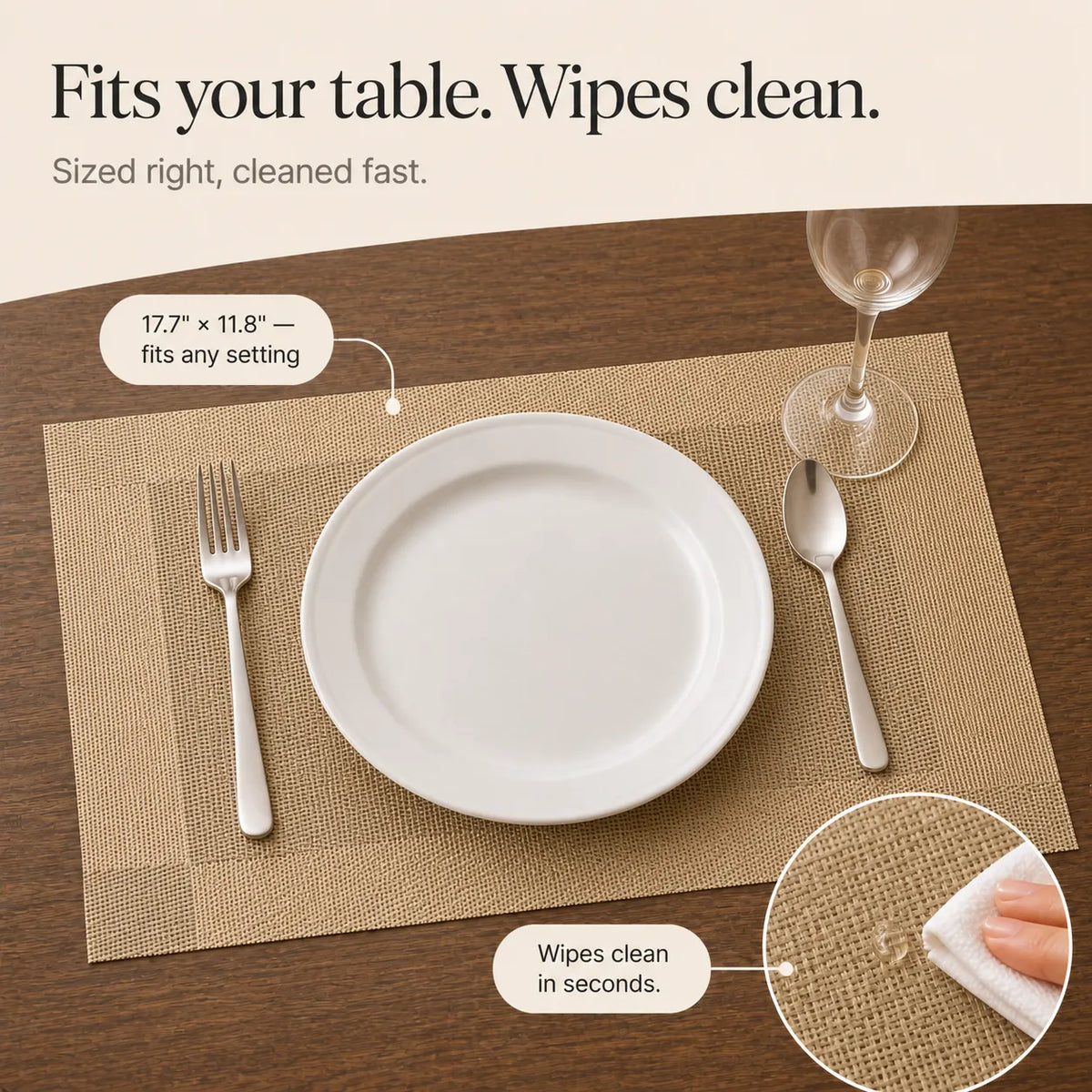 Wovella – Woven Vinyl Placemats, Set Of 4