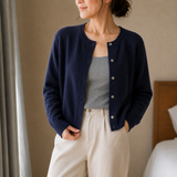 Wearbella – Cropped Brushed-Knit Button-Front Cardigan