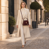 Velora – Glossy Croc Embossed Crossbody Handbag with Gold Hardware