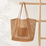Sandfall – Mesh Beach Tote Bag with Hidden Zip Pocket, Sand Free Shoulder Bag for Women
