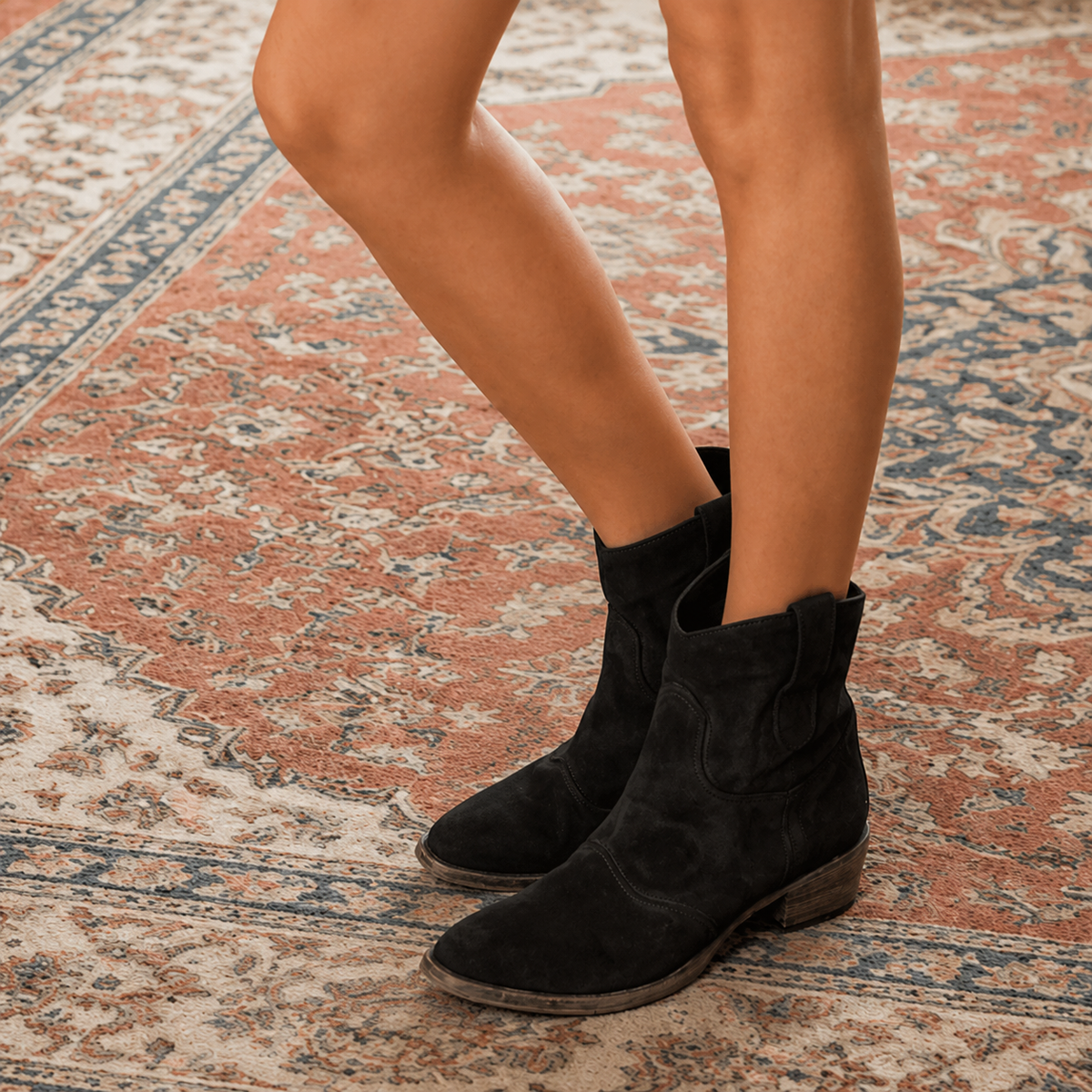 Charwell – Suede Western Ankle Boots