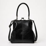 Marenza – Vintage Kiss Lock Crossbody Bag with Top Handle
