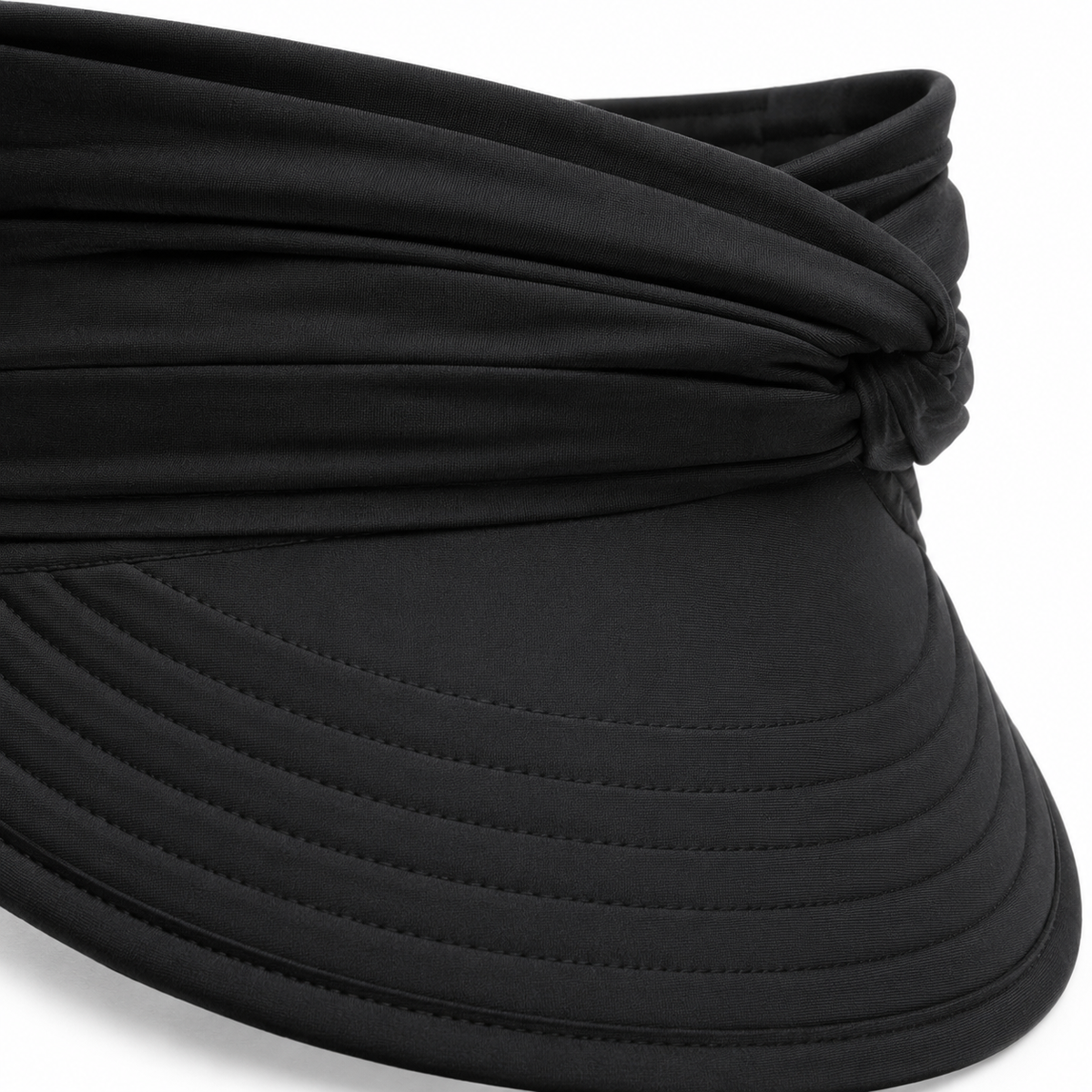 Solenza – Ruched UPF 50+ Sun Visor for Women, Packable Wide Brim