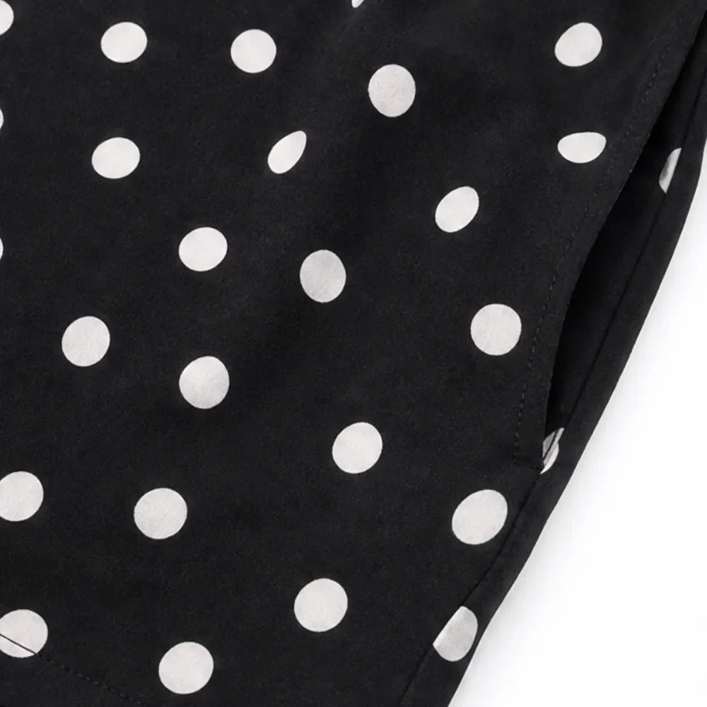 Soléa – Polka Dot Blouse and Shorts Set, Soft Drape, Summer Two Piece