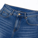 Velmora – Wide Leg Jeans with Brass Grommet Side Detail, High Rise