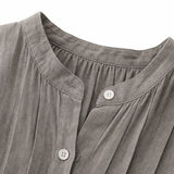 Lunavelle – Pintuck Peplum Button-Up Blouse