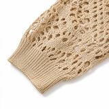 Marigrove – Bohemian Hollow-Knit V-Neck Crochet Top for Women