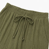 Velora – Ribbed Wide-Leg Capri Pants with Drawstring Waist & Side Slit, Plus Size 1XL–5XL