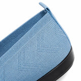 Soffea – Knit Mary Jane Flats with Elastic Straps for Women, Slip On Breathable Ballet Shoes