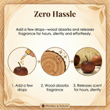 Aromelle – Natural Wood Essential Oil Diffuser Set of 2