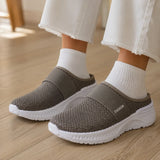 Stride & Soft – Women's Slip On Platform Mesh Sneakers, Breathable Non-Slip Mules