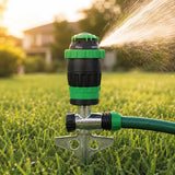 Yardwell – Gear Drive Rotating Sprinkler with Spike, 5 Spray Patterns and Adjustable Arc for Lawn and Garden