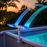 Lumiflow – Solar Pool Fountain with RGB Color Lights and Dual Spray