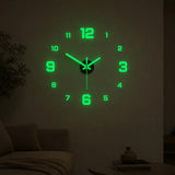 Halovana – Glow-in-the-Dark DIY Wall Clock, Frameless 3D Modern Home Decor