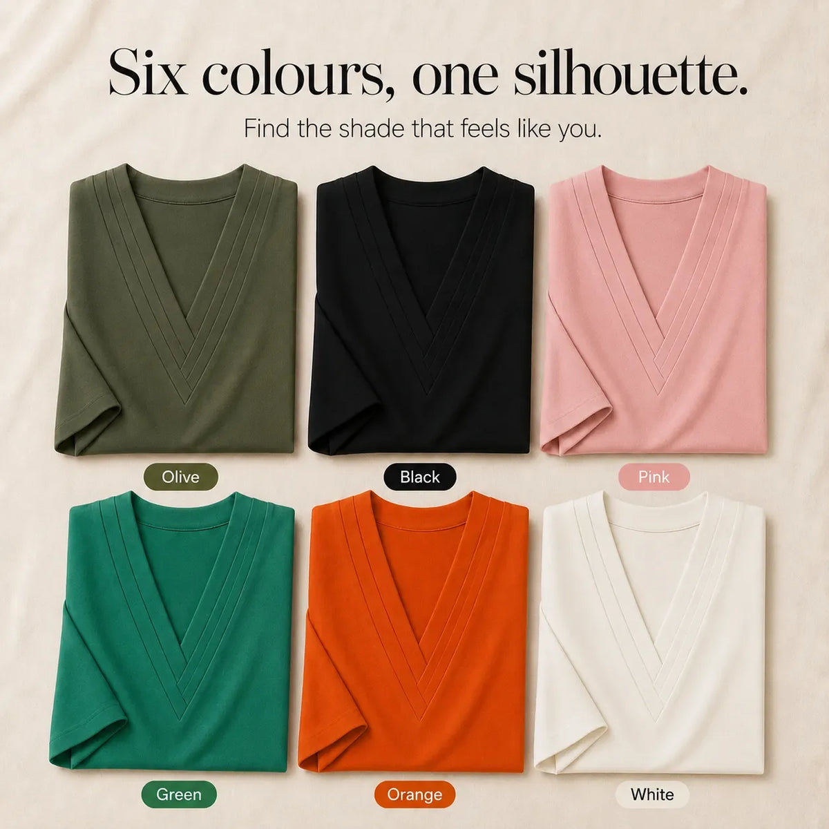 Solenne – Pleated V-Neck Soft-Drape Shift Dress