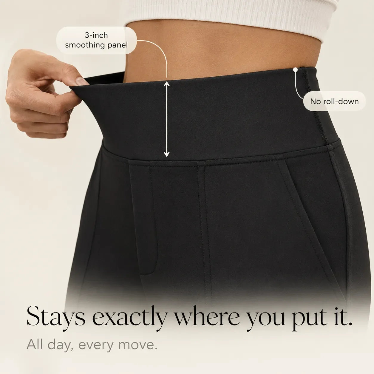 Velessa – High Waisted Wide Leg Cropped Pants with Pockets